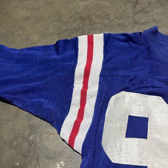 Vintage 50s 60s Blue/Red Rayon Varsity Football Jersey - Picture 4 of 4